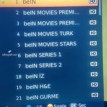 Digiturk Kanal Listesi Eksik Kanal!
