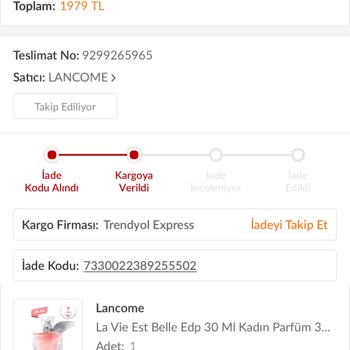 Trendyol İade Sürecinde Hayal Kırıklığı