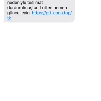 PTT Mesajıyla Gelen Şüpheli Teslimat Uyarısı