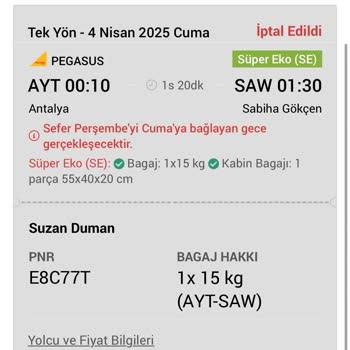 Para İadesi Hayal Kırıklığı: Bilet İptalinde Beklenmedik Kesinti
