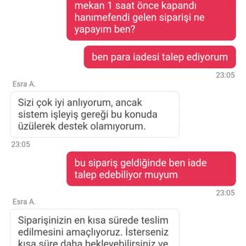 Geç Gelen Siparişe İade Yok