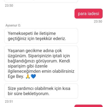 Geç Gelen Siparişe İade Yok