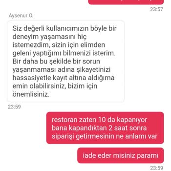 Geç Gelen Siparişe İade Yok