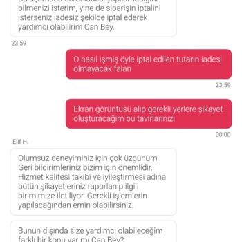 Yemeksepeti Sipariş İptalinde İade Sorunu