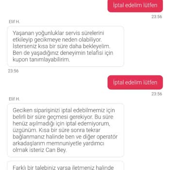 Yemeksepeti Sipariş İptalinde İade Sorunu
