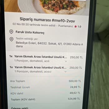 Yemek Siparişi Gecikmesi Ve İletişim Sorunları