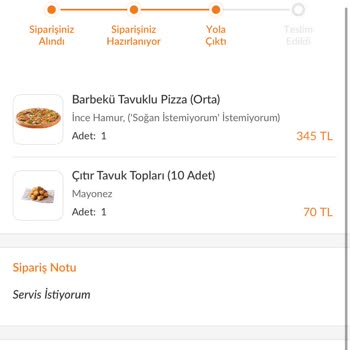 Geç Gelen Ve Eksik Malzemeli Pizza Sorunu