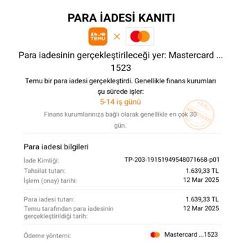 Temu'da İptal Edilen Siparişin İadesi: Müşteri Hizmetlerinde Hayal Kırıklığı