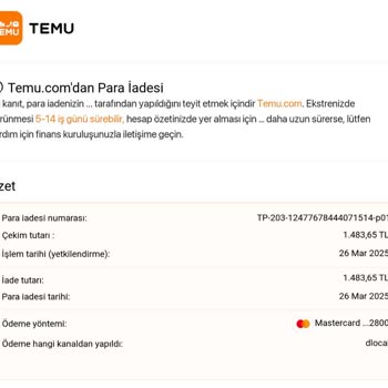 Yanlış Sipariş İptali Sonrası Geciken İade Süreci