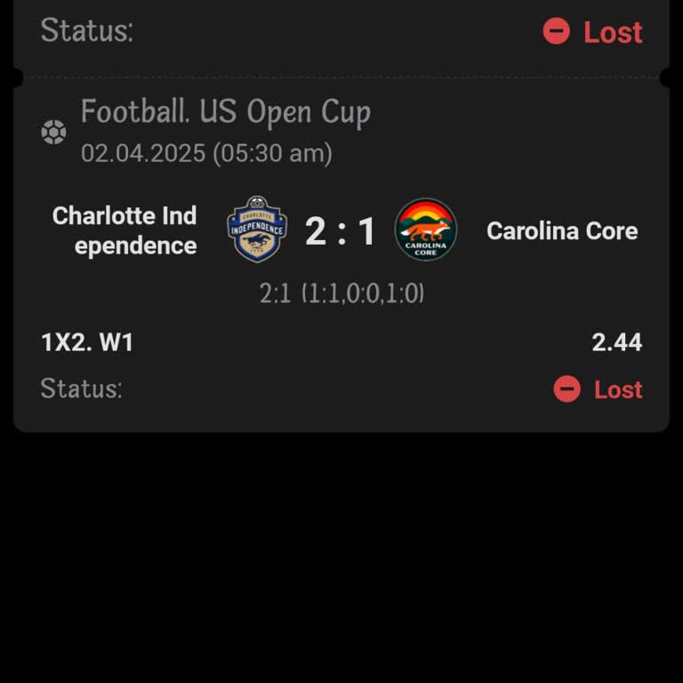 1xBet Says I Lost My Bet on Charlotte Independence But They Actually Won