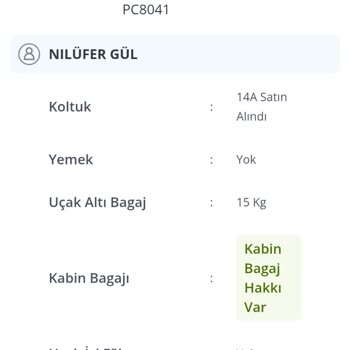 Pegasus Koltuk Hatası Ve İade Sorunu