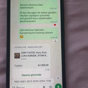 Online Kuruyemiş Siparişimde İletişim Sorunu Ve İade Talebi
