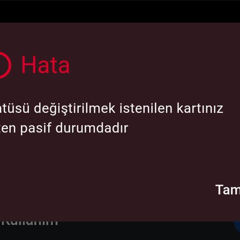Sanal Kartımı Aktifleştiremiyorum, Alışveriş Yapamıyorum