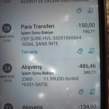 İzinsiz Kart Çekimleri Hakkında Yardım Talebi