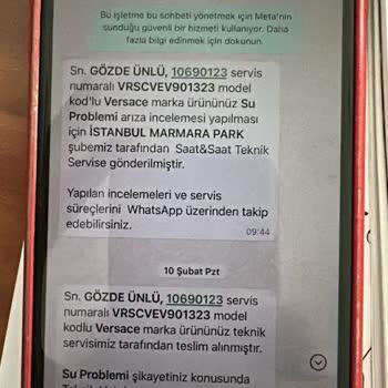 Versace Saatte Garanti Sorunu Ve İlgisizlik