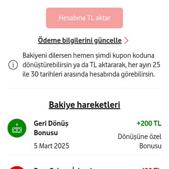 Vodafone Davet Promosyonu Hakkında Eksik Yükleme Şikayeti