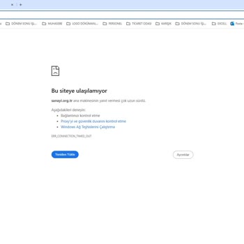 Sanayi Ve Teknoloji Bakanlığı Sanayi Sitesi Erişim Sorunu