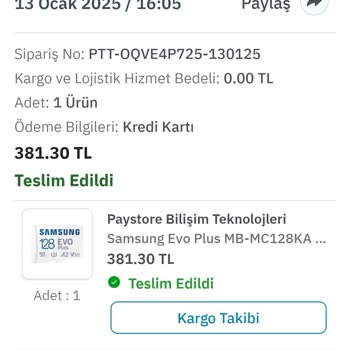 Satın Aldığım Hafıza Kartı Ve İlgisiz Müşteri Hizmetleri