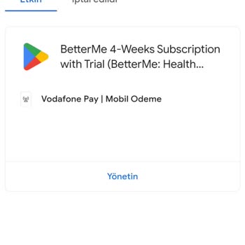 Vodafone Pay Üzerinden Bilgim Dışında Yapılan İşlem