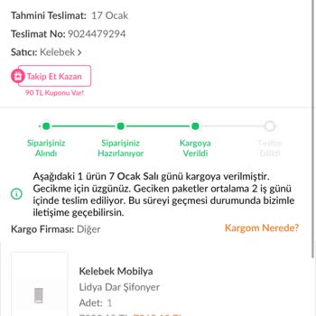 Kelebek Mobilya'dan Alınan Şifonyer Teslim Edilmiyor!