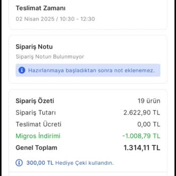 Teslimat Tarihi Öncesi İptal Edilen Sipariş Ve Kaybolan Hediye Çeki