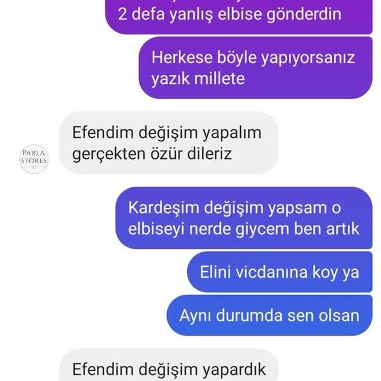 Yanlış Gönderilen Elbiselerle Mağduriyet