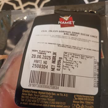 Namet Güvendiğim Markanın Sucuğunda Sağlık Tehlikesi!