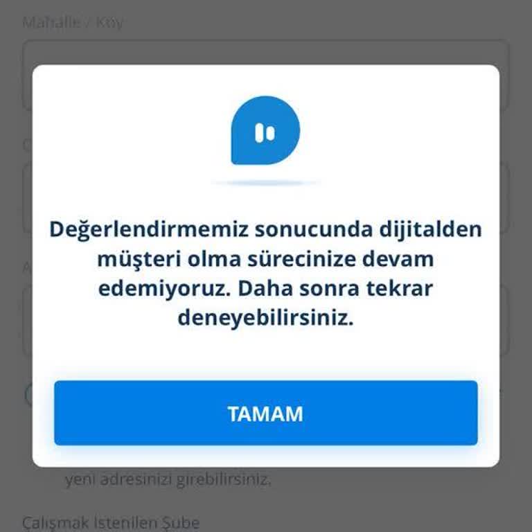 Denizbank Mobil Bankacılıkta Müşteri Olma Engeli