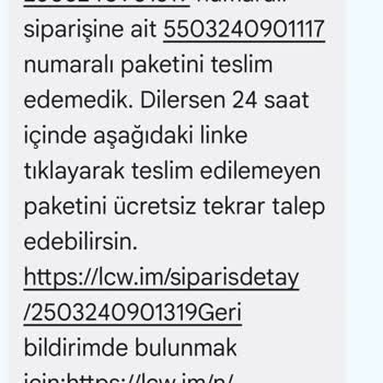 LCW'den İki Kez İptal Edilen Sipariş Sorunu