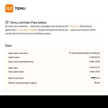İptal Edilen Siparişin İadesi 1 Aydır Beklemede!