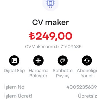CV Maker'dan Beklenmedik Ücret Kesintisi Ve İade Sorunu