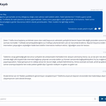 TurkNet Nakil İşlemi Ve İletişim Sorunları