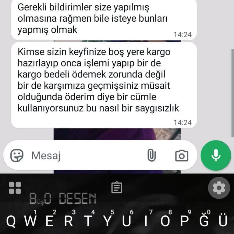 Sipariş İptali Sonrası Saygısız Davranış