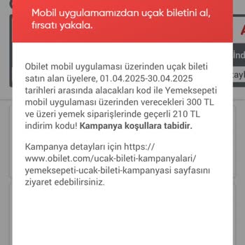 Obilet Uygulamasında Yanıltıcı Kampanya Sorunu