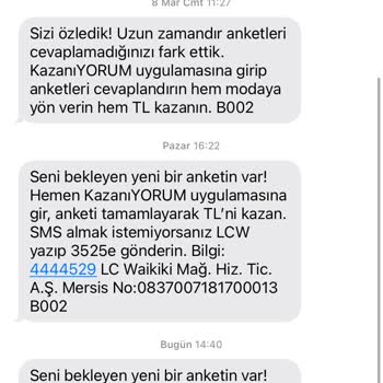 LCW'den Gelen Israrlı Mesajlar Ve İptal Sorunu