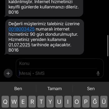 Vodafone Abonelik İptali Yerine Yanlışlıkla Dondurma İşlemi Yapıldı