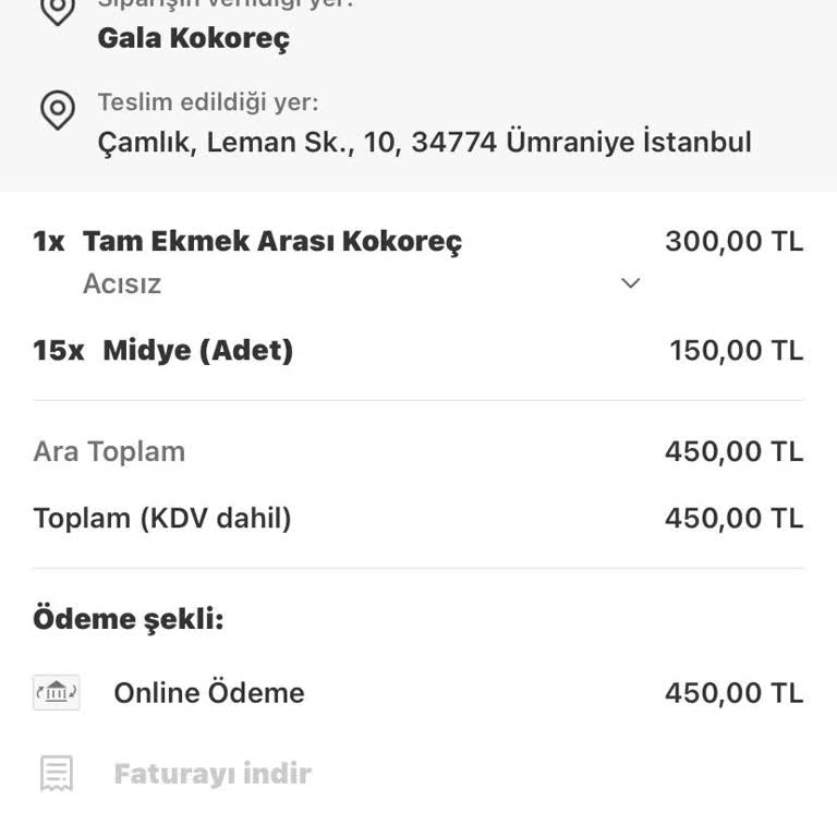 Yemek Sepeti'nde Sipariş Teslim Edilmedi