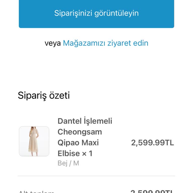 Sipariş Verdim, Elbisem Nerede?