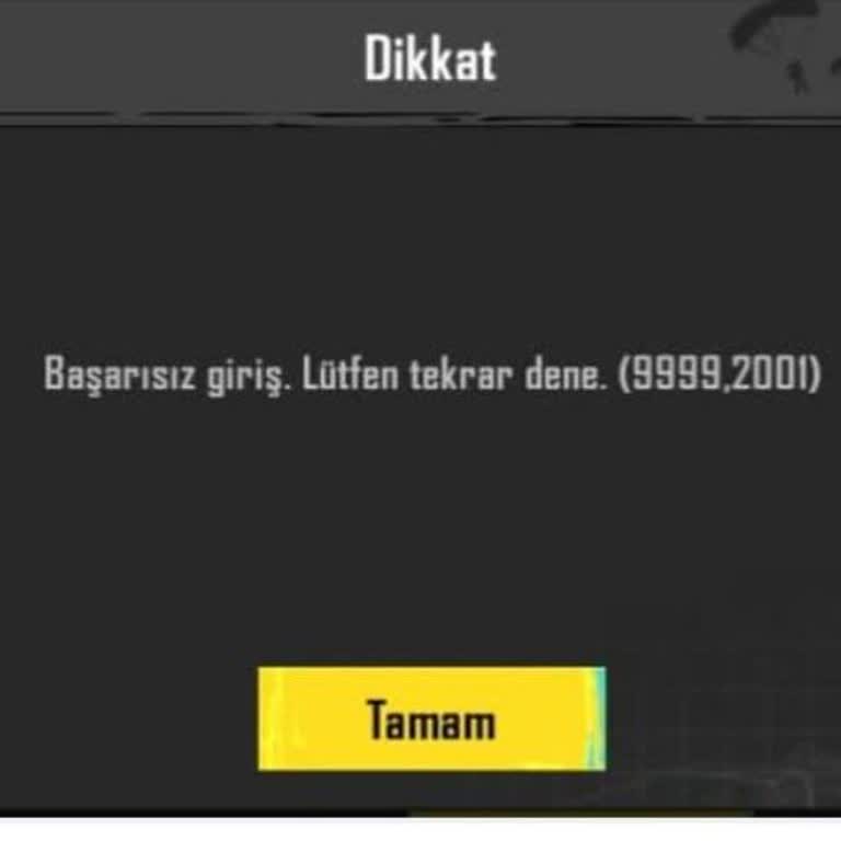 PUBG Mobile Hesabına Erişim Sorunu: 9999 2001 Hatası