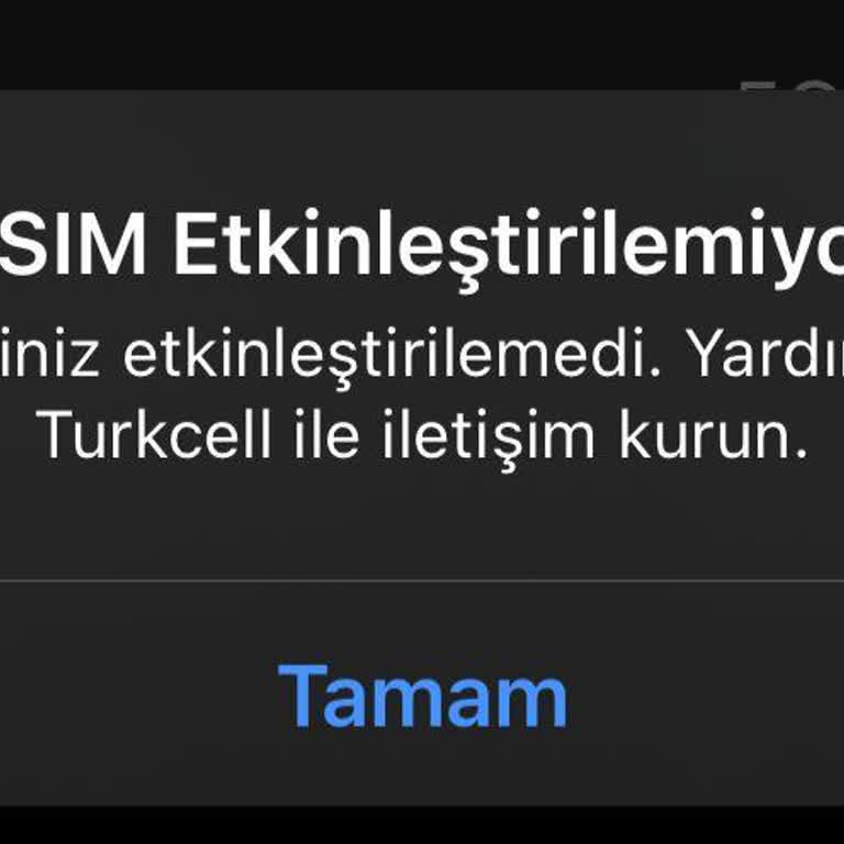 Turkcell'e Geçişte Esım Etkinleştirme Sorunu