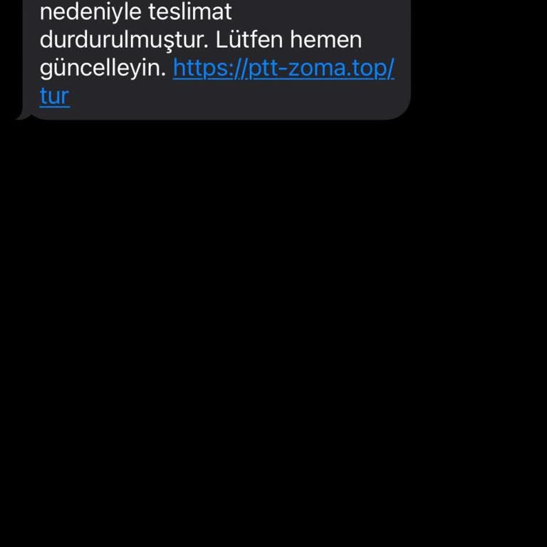 PTT'den Gelen Şüpheli Mesaj