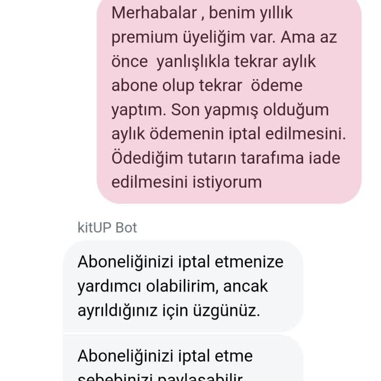 Yanlışlıkla Yapılan Abonelik İptal Edilmiyor