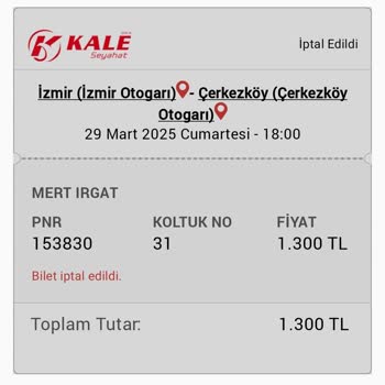 İade Edilmeyen Bilet Ücreti: Obilet.com'da Çözüm Bekleyen Sorun