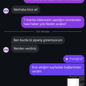 Sipariş Edilen Elbise Teslim Edilmedi Ve Para İadesi Yapılmadı