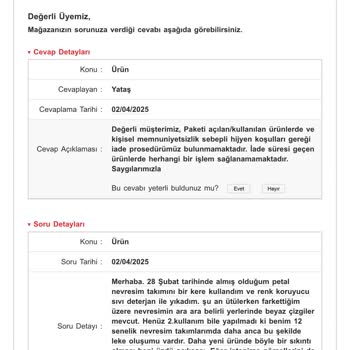Yataş Nevresim Takımında İlk Yıkamada Renk Solması Sorunu
