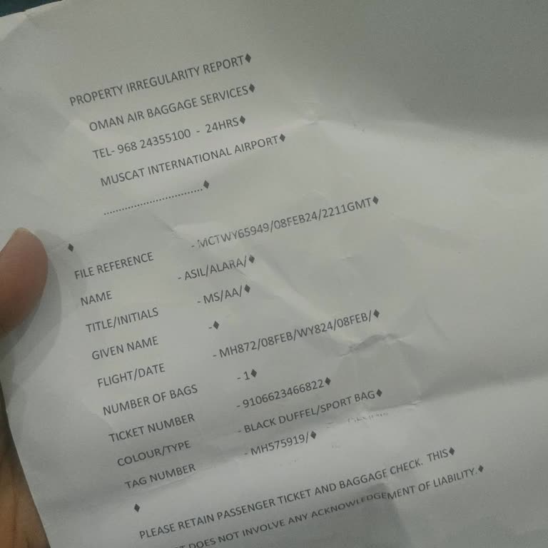 Oman Air'de Kaybolan Bagaj Ve İlgisizlik Sorunu