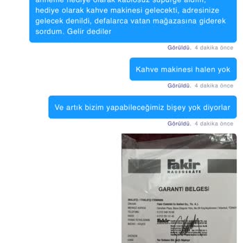 Anneler Günü Hediyesi Kahve Makinesi Hâlâ Gelmedi