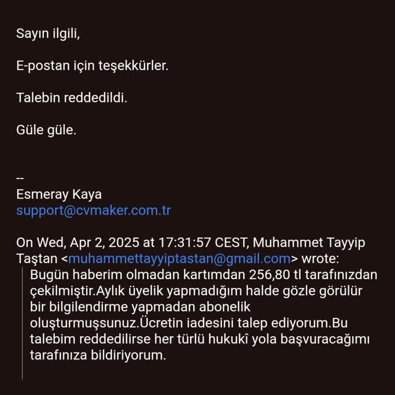 Habersiz Abonelik Ve Çekilen 256 TL Şoku