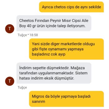 Migros'ta Fiş Farkı Ve Canlı Destek Sorunu