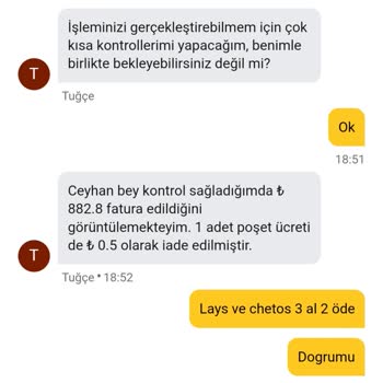 Migros'ta Fiş Farkı Ve Canlı Destek Sorunu